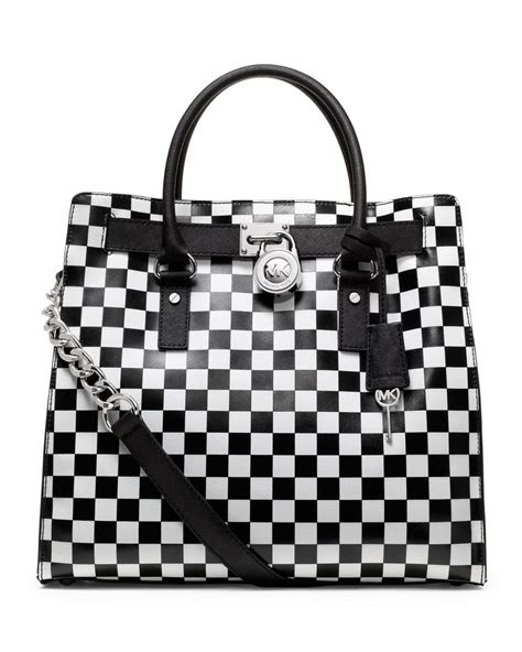 michael kors checkered purse|michael kors large signature tote.